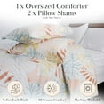 thumbnail image 2 of Southshore Fine Living, Inc. 2-Piece Twin XL or Twin Size Comforter Set with 2 Pillow Shams, Soft Comfy Brushed Microfiber, Down Alternative Twin Bedding Sets, Matches Home Decor; Tropical Leaf Cream, 2 of 8