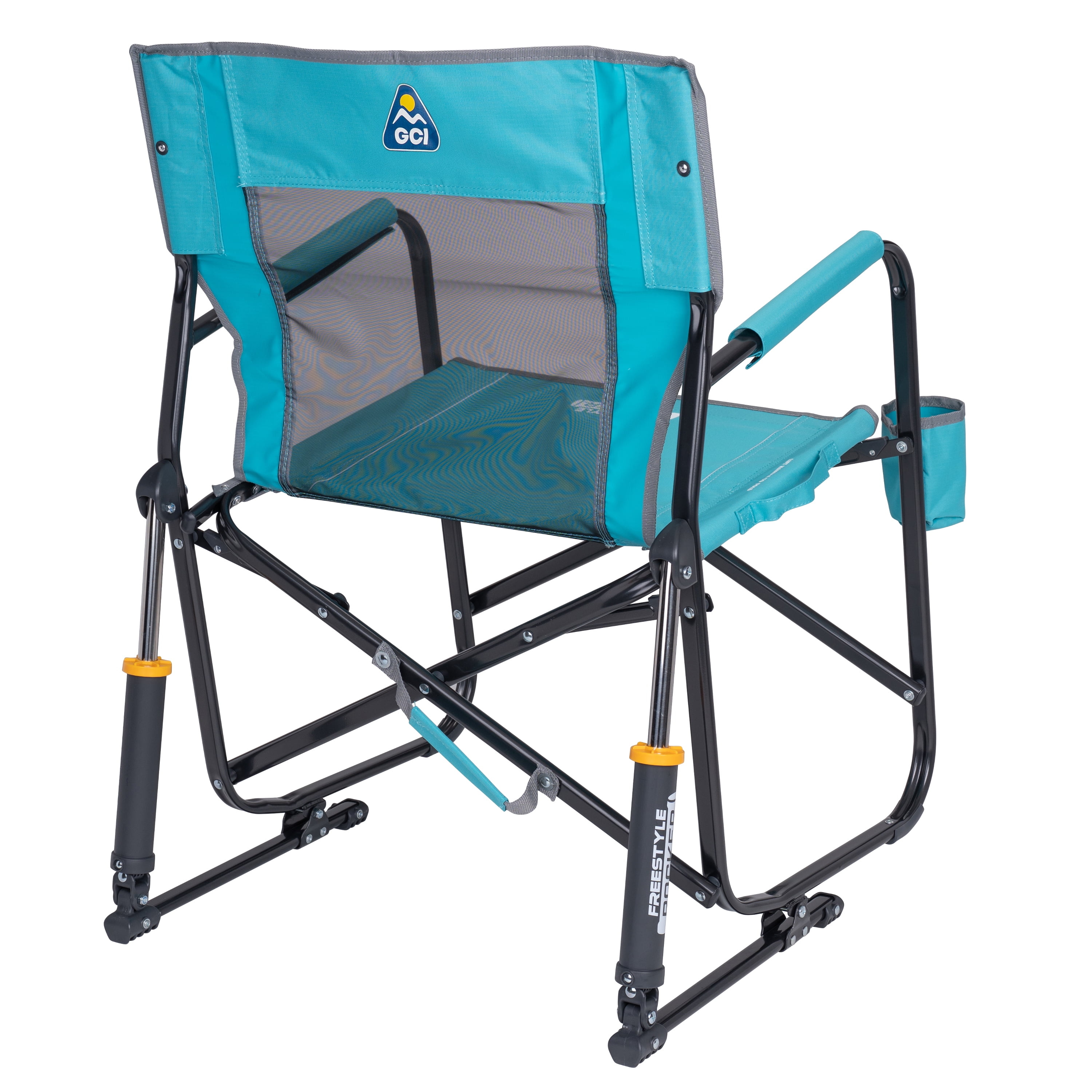 GCI Outdoor Freestyle Rocker Foldable Rocking Camp Chair, Seafoam