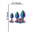 thumbnail image 2 of Rear Assets Aluminum Crystal Heart Metal Anal Trainer Kit 3 Piece, Rainbow, 2 of 5