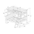 thumbnail image 2 of DHP Airlie Twin-Over-Full Bunk Bed with Ladder, Espresso, 2 of 5