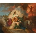 thumbnail image 3 of François-Edouard Picot 17x15 Black Modern Framed Museum Art Print Titled - Cybele Opposing Vesuvius to Protect the Cities of Stabia, Herculaneum, Pompeii and Resina, 3 of 5