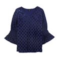 thumbnail image 1 of Blusa de Terciopelo con Lunares Alfani Azul Mediana, 1 of 1