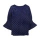 thumbnail image 1 of Blusa de Terciopelo con Lunares Alfani Azul Mediana, 1 of 1