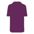 thumbnail image 4 of TODOZO T Shirts for Women Loose Fit Casual Lightweight Soft Basic Tees Summer Tops for Women 2025 Women's Short Sleeved Shirt Summer V Neck Shirts Collared Casual Basic Tees Blouse Purple Xxl, 4 of 6