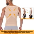 thumbnail image 4 of Compression Shirt for Men Slimming Undershirt Body Shaper Tank top for gynomastica Sleeveless Tummy Control Shapewear Vest Men, 4 of 5