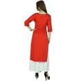 thumbnail image 5 of Bimba Women Summer Rayon Kurta Kurti 3/4 Sleeve Formal Tunic- Custom Clothing, 5 of 6