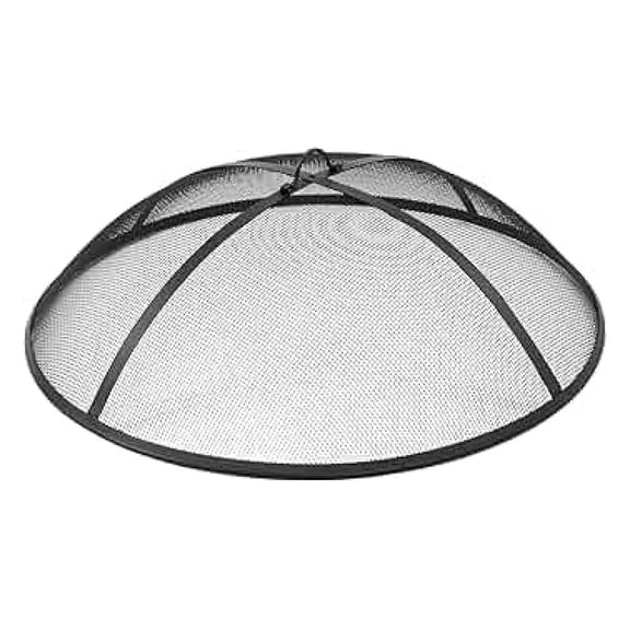 Round Screen Cover,Outdoor Patio Mesh FirePit Screens Guard,Heavy Duty Steel Domed Ember Lid with Handle,30Inch Diameter