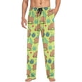 thumbnail image 4 of GZHJMY Capybara Cartoon Men's Pajama Pants, Loose Lightweight PJs Lounge Sleep Bottoms with Pockets Drawstring, Pajama Bottoms for Home and Rest, Large, 4 of 7