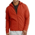 thumbnail image 2 of Men's Full-Zip Polar Fleece Jacket, Orange 2XL, 1 Count, 1 Pack, 2 of 3