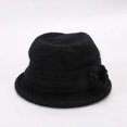 thumbnail image 4 of Women Elegant Wool Blend Knit Cloche Hat Ladies 1920s Vintage Flower Bowler Hat Winter Bucket Hat Newsboy Hat Peaked Beanie Bonnet Derby Church Hats, 4 of 5