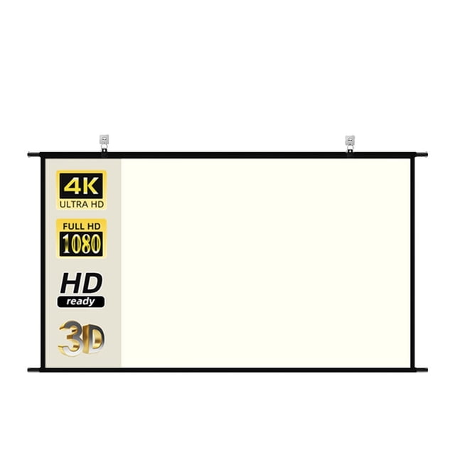 Wall Mounted White Grid Projector Screen Anti-light 60 84 100 120 Inch Office Party Home Projection Curtain ,Easy to Use