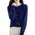 thumbnail image 5 of Resicozy Cardigan Sweaters for Women Lightweight Cozy Long Sleeve Tops Plus Size Warm Button Up Down Cardigan Navy M, 5 of 7