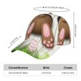 thumbnail image 2 of Pofeuu Brown Bunny Print Adult Adjustable Embroidered Graphic Baseball Hat for Men and Women, 2 of 6