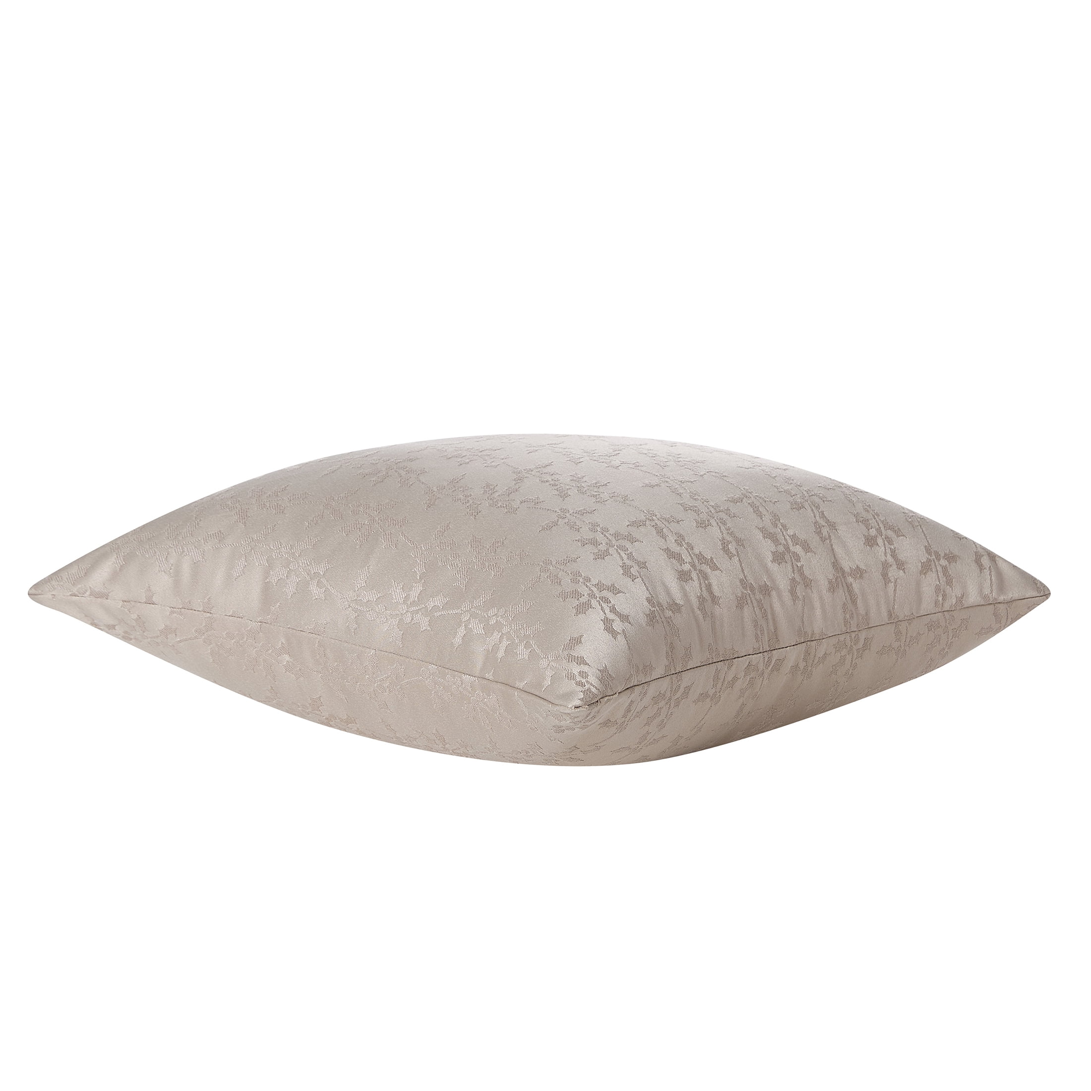 My Texas House Molly 20" x 20" Taupe Jacquard Holly Decorative Pillow Cover