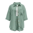 thumbnail image 3 of MAIHAN Women Shorts Sets Outfits Spring Outfits for Women 2026 Shirt and Shorts Set Shorts Set 2 Piece Outfit Cotton Outfits Sets, 3 of 3