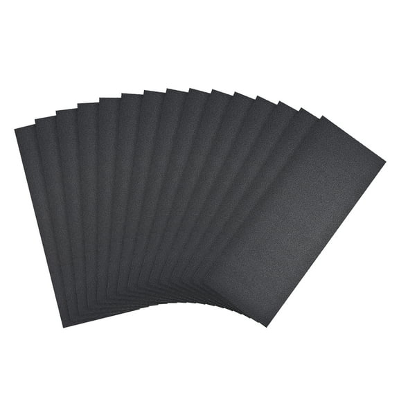 Unique Bargains 9' x 3.7' 240 Grit Silicon Carbide Waterproof Sandpaper 15 Pack