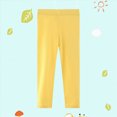 thumbnail image 2 of zuwimk Girls Athletic Leggings Crossover High Waisted Yoga Pants with Pockets Kids Dance Running Workout Tights(Yellow,C), 2 of 5