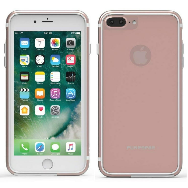 Rose Gold GlassBak 360 Case + Tempered Glass for iPhone 8 Plus/7