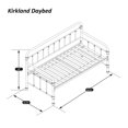 thumbnail image 2 of Hillsdale Furniture Kirkwood Metal Twin Daybed with Trundle, Soft White, 2 of 6