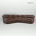 thumbnail image 4 of 123" Leather Reclining Sectional, 2 Power Recliners, Adjustable Lumbar Support & Headrest, USB&USB-C, 4 of 9