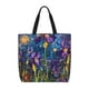 thumbnail image 1 of Balery Cosmic Purple Irises Bolsa de Mano para Mujeres con Cremallera, Bolsa de Gimnasio con Compartimentos, Bolsa para Laptop, Bolsa para Trabajo, 1 of 7