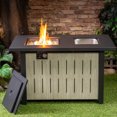 thumbnail image 2 of Deko Living 42 Inch Rectangular Outdoor 50,000 BTU Propane Firetable with Ice Bucket, 2 of 10