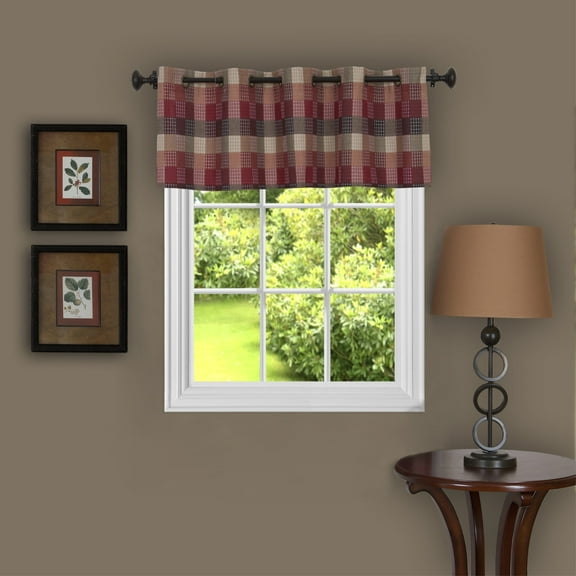 Ergode Harvard - Valance w/10 Sm Grommets - 58x14 Burgundy