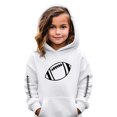 thumbnail image 2 of Toddler Sweatshirt Kids Football Print Hoodie Pullover Sweatshirt Casual Warm Girls Hoodies White 5 Years-6 Years, 2 of 4
