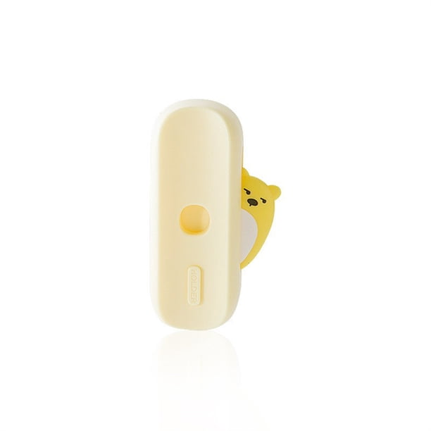 Bewildely Soporte para cepillos de eléctricos Soporte autoadhesivo Estante de almacenamiento Organizador impermeable a prueba de humedad Juegos de accesorios de baño Amarillo