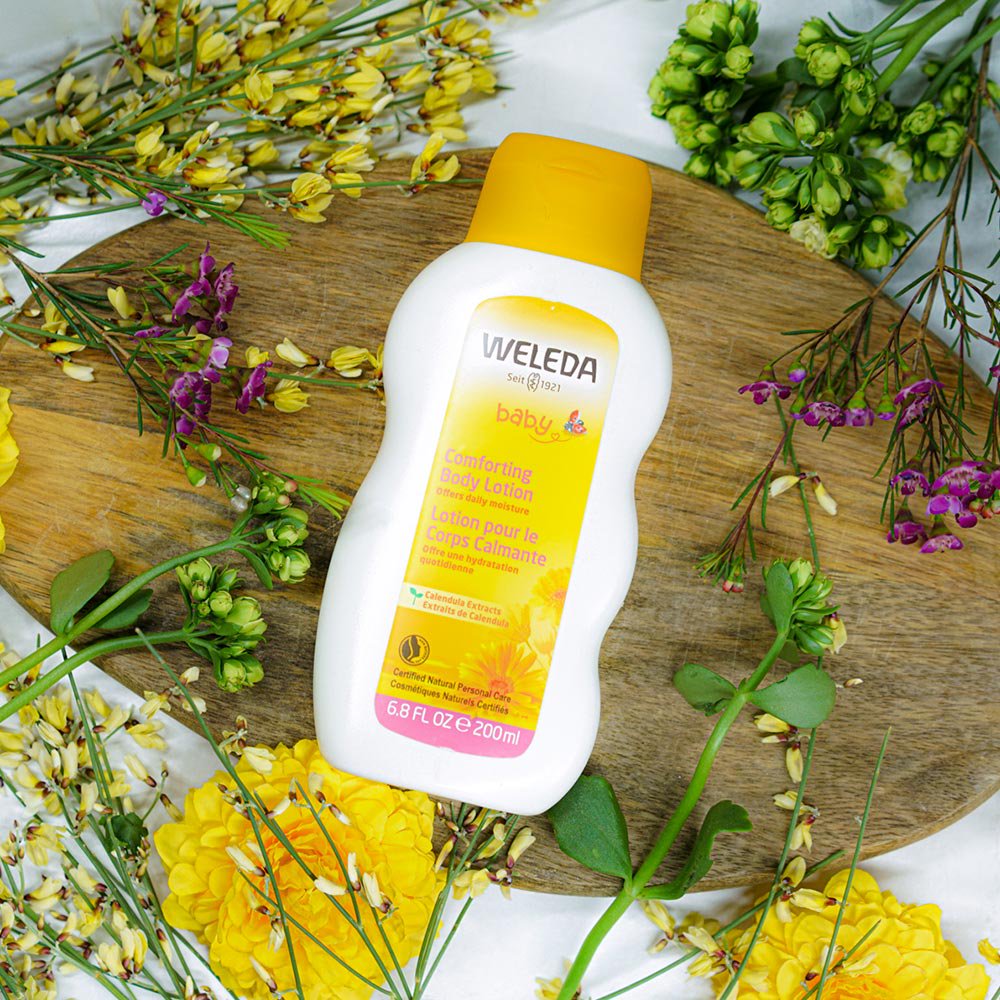 Weleda Baby Comforting Body Lotion with Calendula Extracts, 6.8 fl oz(Pack of 2 )