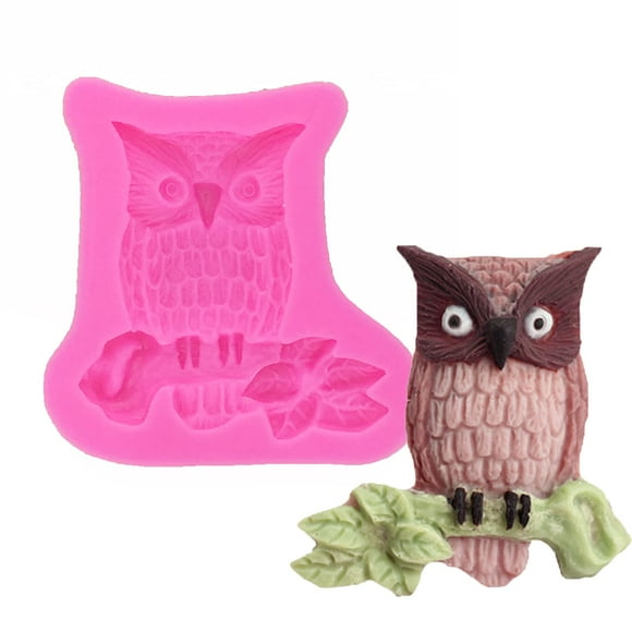 Halloween Theme Reusable Food-grade Silicone Molds 3D Owl Shape Non-stick DIY Cake Decoration Chocolate Candy Cookies Biscuits Gum Fondant Pudding Cupcake Baking Mold, Polymer Clay Crafting