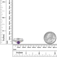 thumbnail image 4 of 925 Sterling Silver and 10K Yellow Gold Purple Amethyst and White Lab Grown Diamond Bridal Ring Set for Women (0.67 Cttw, 5MM Cushion Cut, Gemstone Birthstone, Available in Size 5,6,7,8,9), 4 of 5
