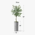 thumbnail image 4 of Artificial Tree in Modern Triangel Pattern Planter, Fake Eucalyptus Silk Tree for Indoor and Outdoor Home Decoration - 66" Overall Tall (Plant Pot Plus Tree), 4 of 5