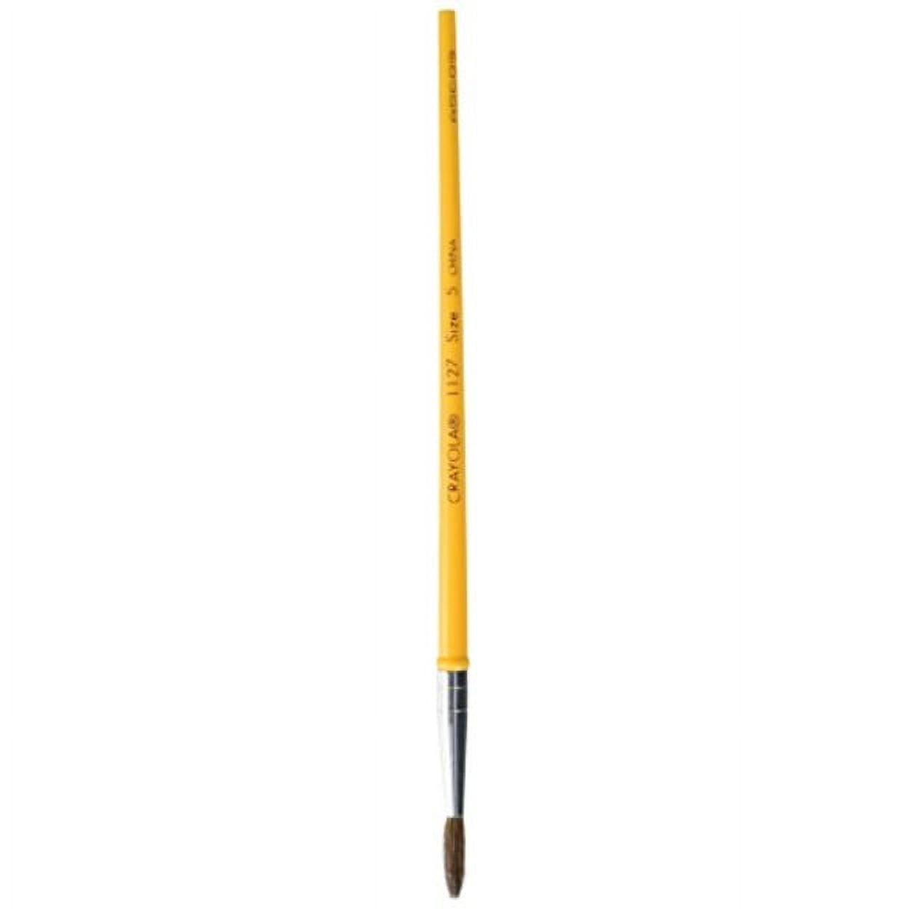Crayola Watercolor Brush Size 7 - 3/4" Hair Length, Round Head For Detail, Natural Camel Hair & Acrylic Blend, Best For Classrooms