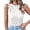 White, variant on Womens Tops Womens High Neck Tank Top 2026 Summer Casual Ribbed Knit Slim Fitted Basic Textured Sleeveless Shirts Boy Camisole Large Blank Womens Top Deep V Neck Top Women Camisole