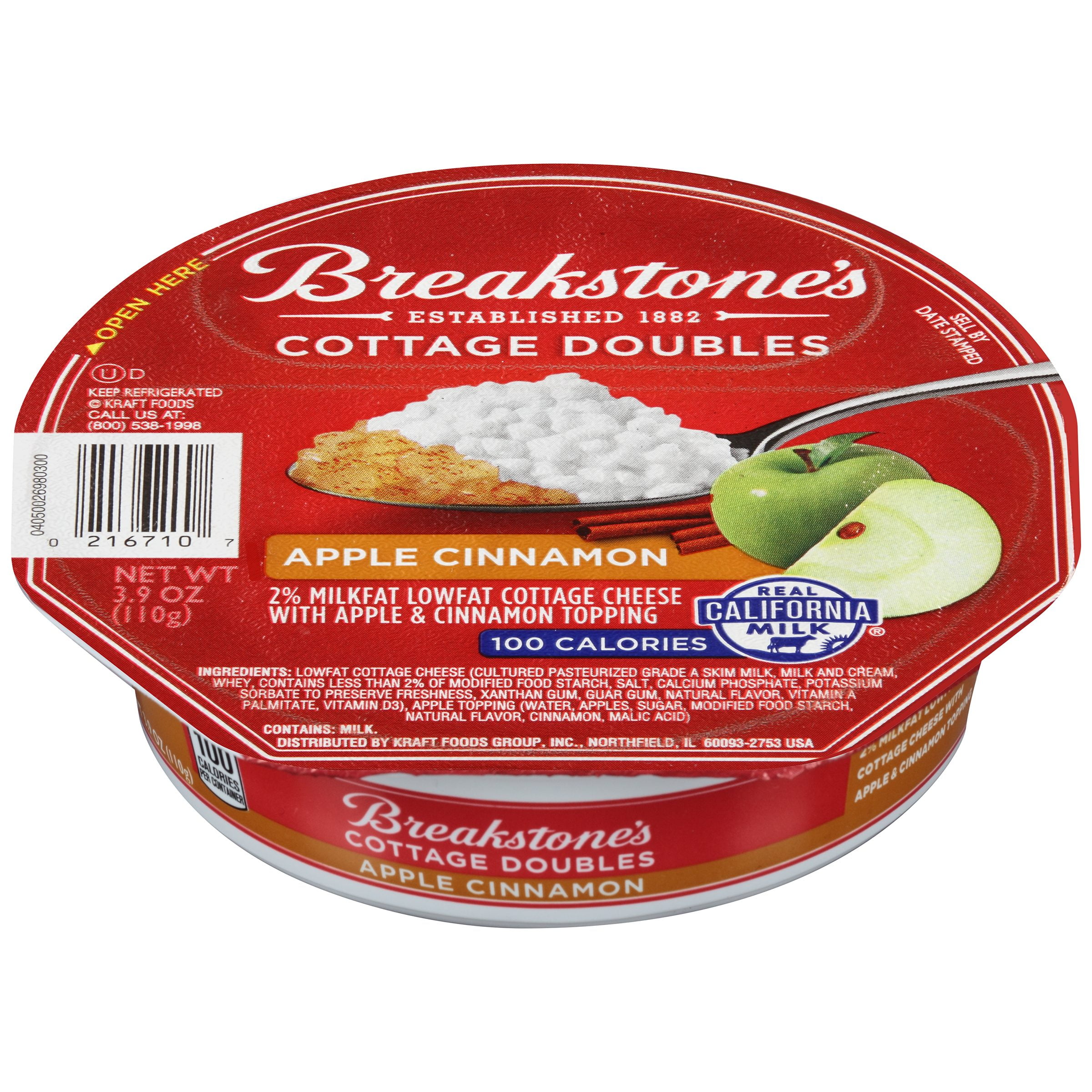 Breakstone's Cottage Doubles Cottage Cheese & Apple Cinnamon Topping 3.