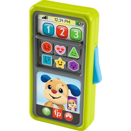 Fisher-Price Laugh & Learn 2-in-1 Slide to Learn Smartphone Musical Toy for Baby & Toddler