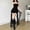 Black, variant on Women's Strapless Tube Top Asymmetrical Ruffle Hem Mesh Layered Casual Party Top M