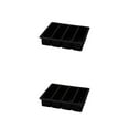 thumbnail image 2 of Toystoory Molde de silicona de 4 rejillas para cubitos de hielo antiadherente para bebés, utensilios para hornear de alimentos complementarios, Negro 2Conjunto, 2 of 6