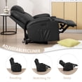 thumbnail image 3 of QJTC Power Massage Recliner Chair with LED Ambient Lighting, PU Leather Lazy Sofa, Electric Home Theater Seating, Massage & Heat Sofa with Cup Holders for Living Room, (Set of 2, Black), 3 of 8