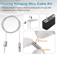thumbnail image 6 of Uxcell 2Set Ceiling Hanging Wire Cable Kit, 4.9ft Bottom Adjust Adjustable Hanging Wire Rope Suspension with Square Mount Screw Kit for Pendant Chandelier Ceiling LED Panel Light, Chrome, 6 of 7