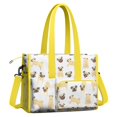 thumbnail image 2 of Teacher Tote Bag,Cute Cartoon Pug Teacher Utility Tote Bag,Large Work Tote Bags for Women with Multiple Pockets,Top Zipper Closure,13.8x10.6x6.7 Inch, 2 of 5