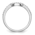 thumbnail image 2 of 14K White Gold Ring Band Wedding Diamond Round , Size 9, 2 of 7