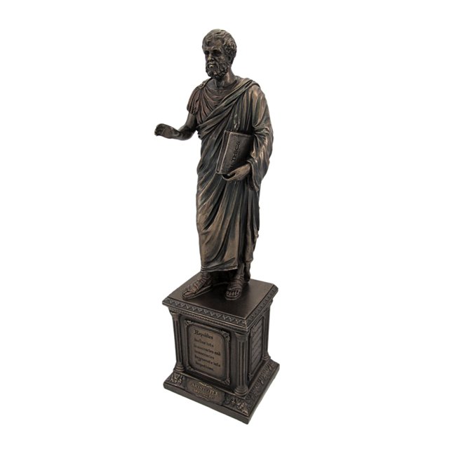 Aristote Statue Philosophie Bronze Finition
