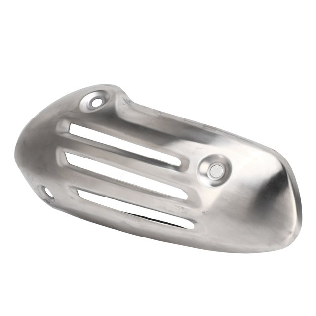 Cubierta Del Tubo De Escape, Alta Resistencia Reduce El Ruido Tubo De Escape De Acero Inoxidable Escudo Térmico Diseño Fresco Impermeable Para Motocicleta ANGGREK Plata