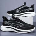 thumbnail image 2 of Men's Lace Up Casual Sports Shoes Lightweight Slip On Sneakers Breathable Non Slip Running Shoes with Arch Support Gray Size 9, 2 of 4