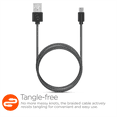thumbnail image 3 of HyperGear Micro USB Charge/Sync Braided Cable 4ft Blk/Grey, 3 of 7