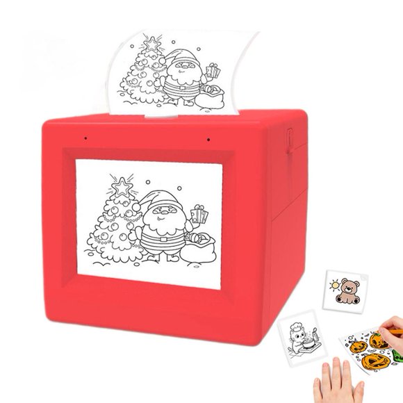Imprimante Thermique Mini Intelligente à Commande Vocale Alimentée par l'IA, Créateur d'Étiquettes Photo Portable Sans Fil Bluetooth pour Enfants, Bricolages DIY, Notes, Impression de Petites Images avec Écran HD