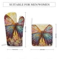 thumbnail image 2 of Wildflowers Butterfly Oven Mitt And Pot Holder Set Oven Glove for Kitchen Baking Cooking Grilling, 2 of 6