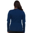 thumbnail image 2 of Women's Merino Wool Midweight Long Sleeve Mock Neck - Navy - Large, 2 of 3